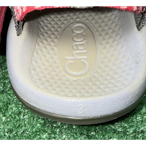 Chacos ZX1 Ecotread Kids Youth Size 3 Pink Gray Comfort Hiking Strap Sandals - Picture 8 of 8
